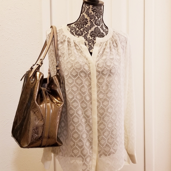 Michael Kors, Jet Set, Mirror Metallic, Brown/ Coc - Picture 6 of 16